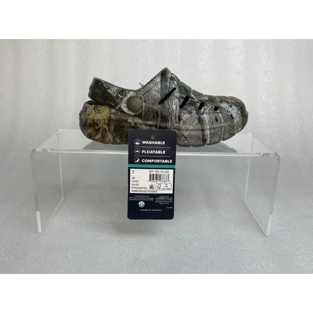 Rugged Shark Camo Real Tree Edge Eva Clogs Lightweight Slip on Boys Size 7 NEW